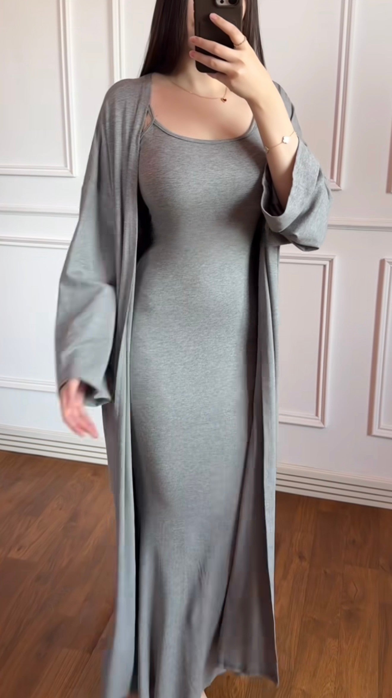 Zweiteiliges Maxi Viskose-Set