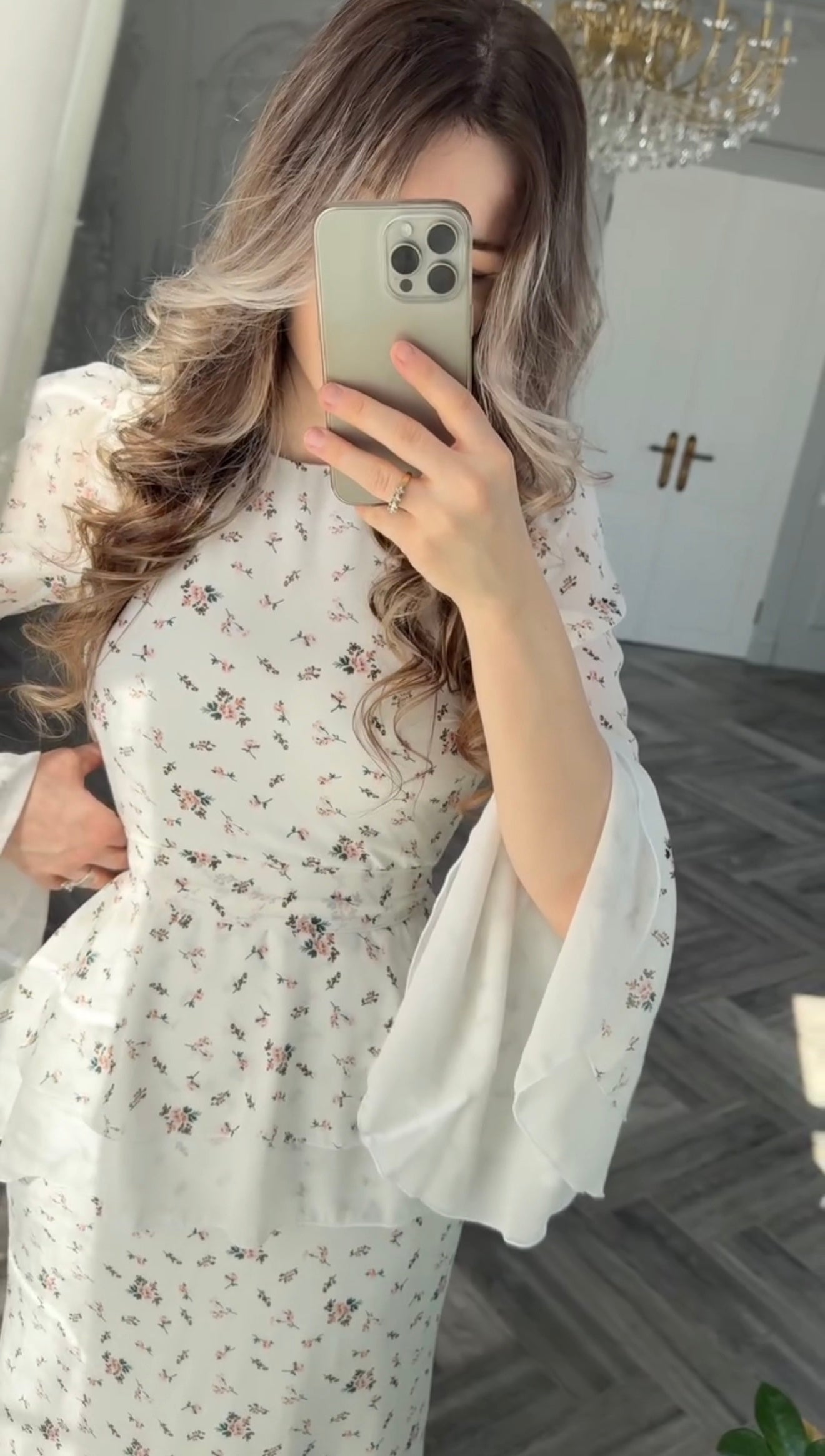 Zweiteiliges Maxiset mit Bluse