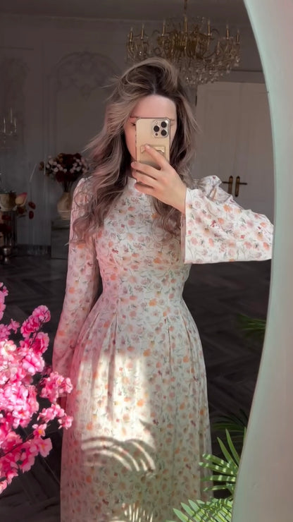 Maxikleid mit floralem Allover-Print