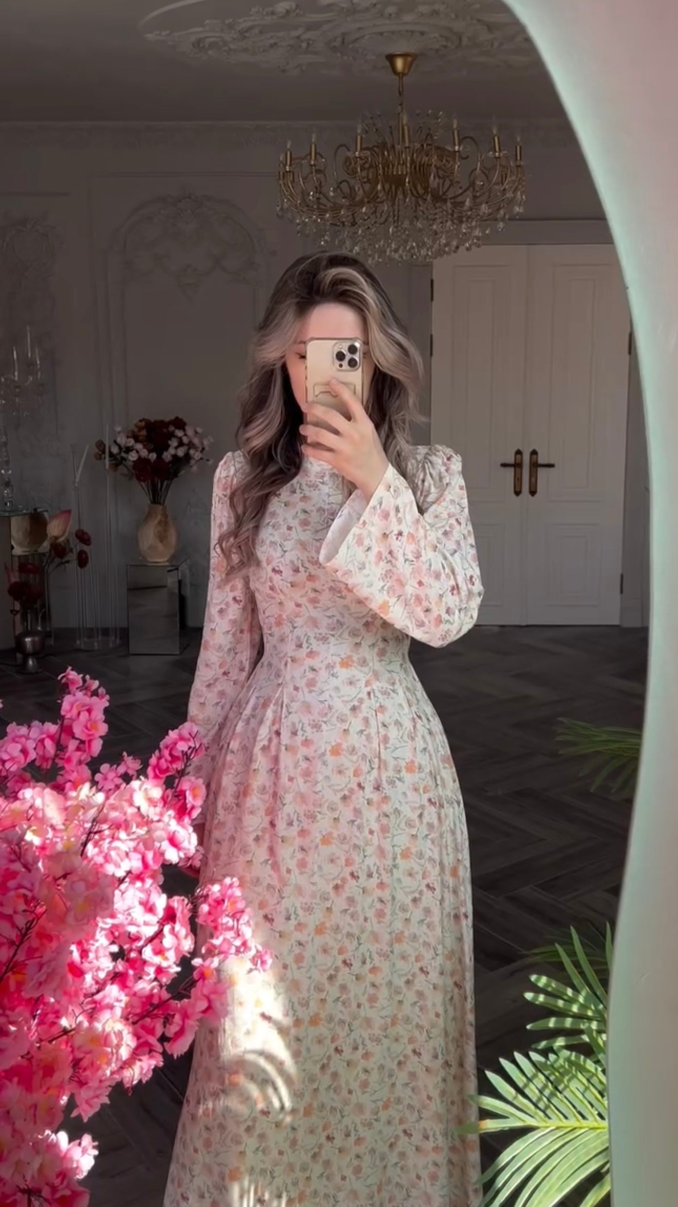Maxikleid mit floralem Allover-Print