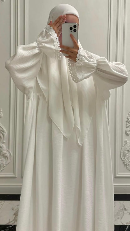Abaya mit Kopftuch Set