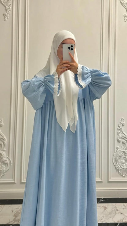 Abaya mit Kopftuch Set