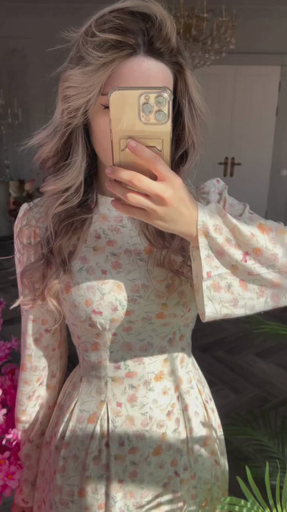 Maxikleid mit floralem Allover-Print