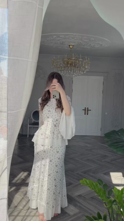 Zweiteiliges Maxiset mit Bluse